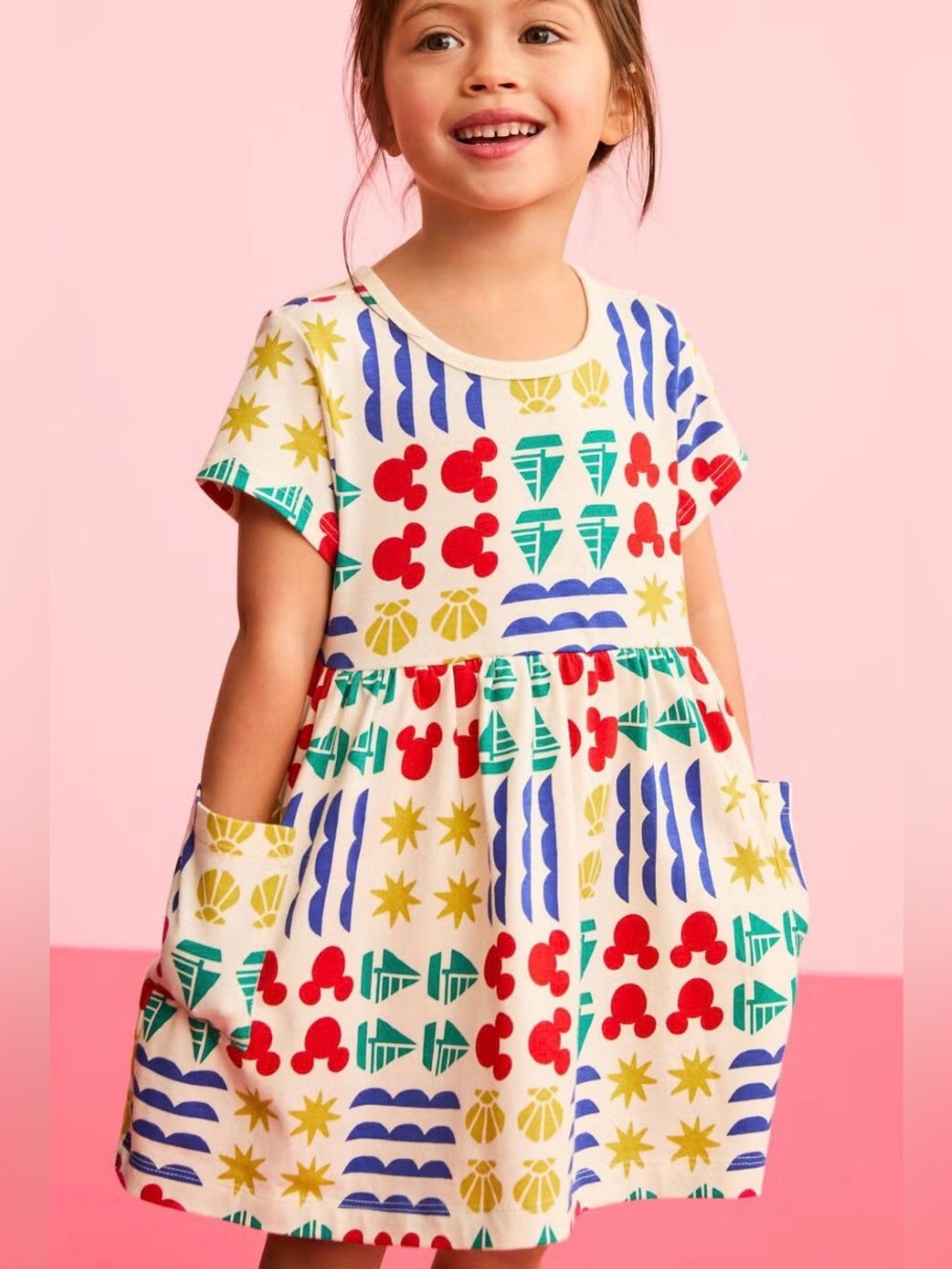 Hanna Andersson Disney Mickey Mouse Playground Dress with Pockets 6-7